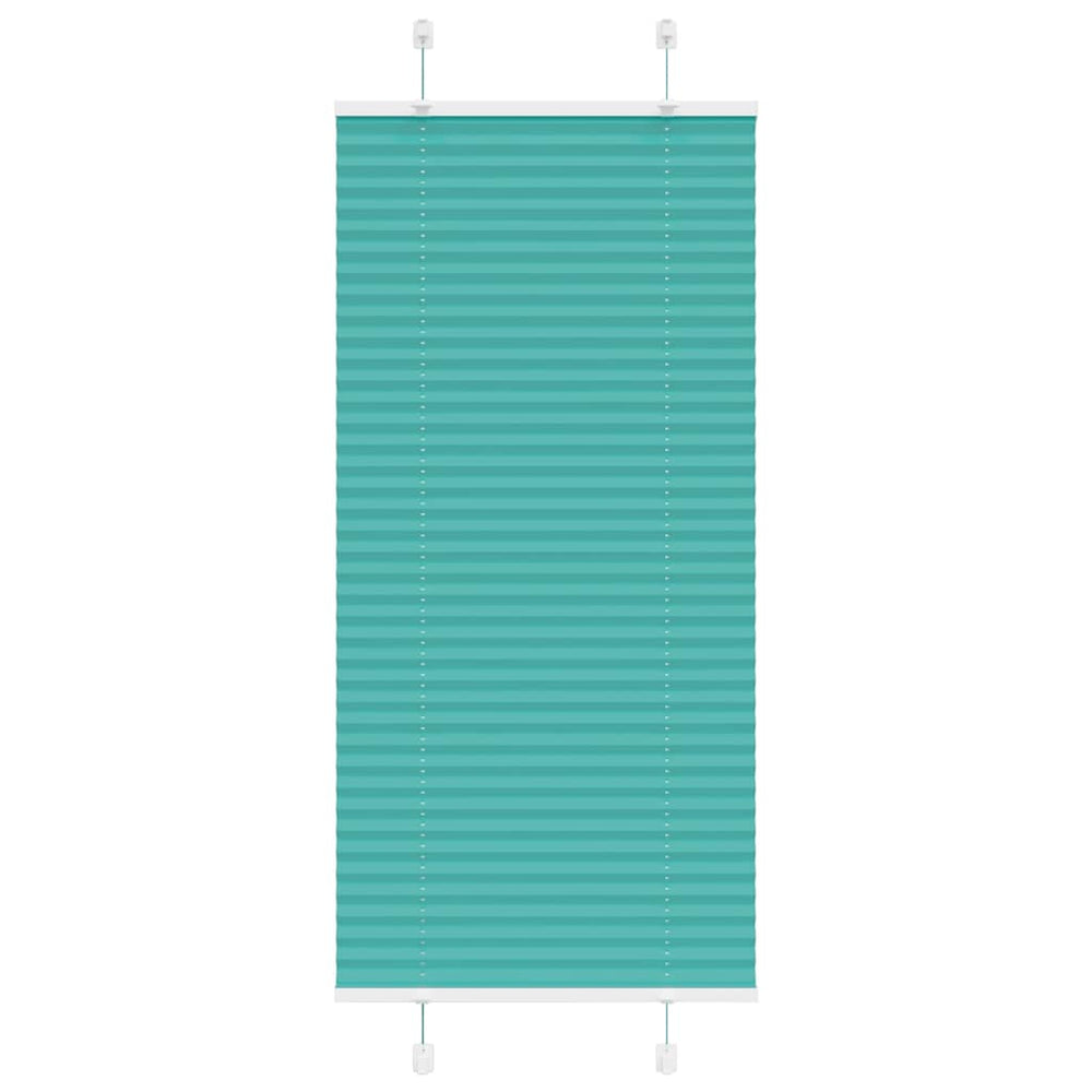 Klostuotos žaliuzės, petroletiškai žalios, 60x100 cm, audinys, plotis 59,4 cm, poliesteris