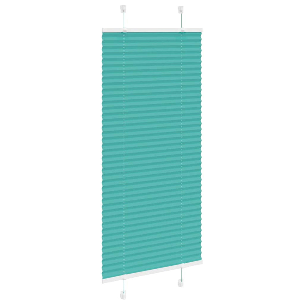 Klostuotos žaliuzės, petroletiškai žalios, 60x100 cm, audinys, plotis 59,4 cm, poliesteris