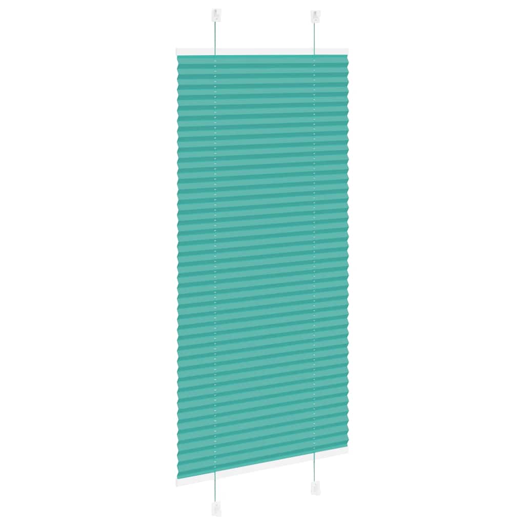 Klostuotos žaliuzės, petroletiškai žalios, 60x100 cm, audinys, plotis 59,4 cm, poliesteris