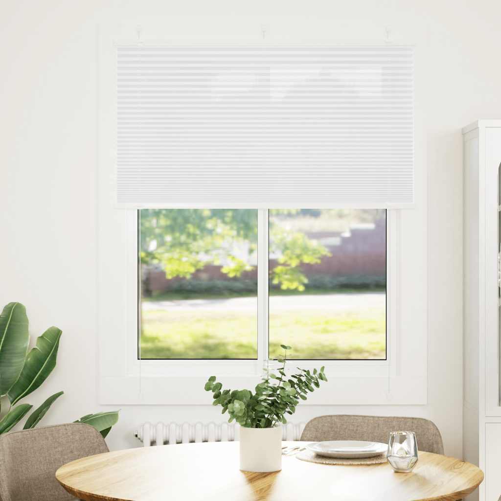 plisētā žalūzija balta 105x150 cm auduma platums 104,4 cm