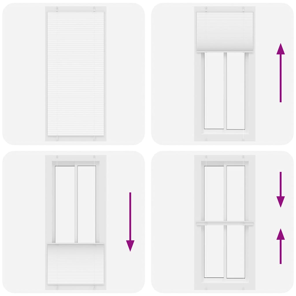 Pleated blind white 100x200 cm Fabric width 99.4 cm