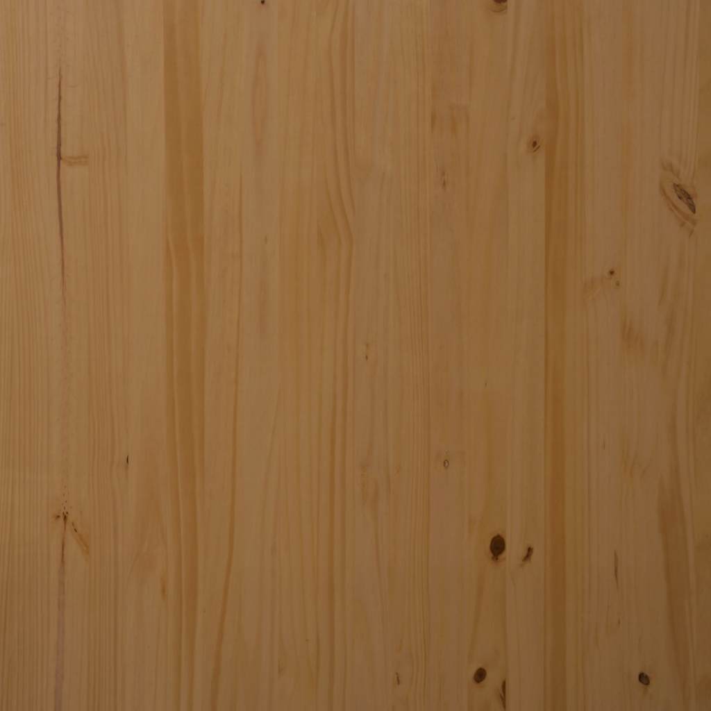 Cabinet with castors and drawers MOSS, brown, solid pine