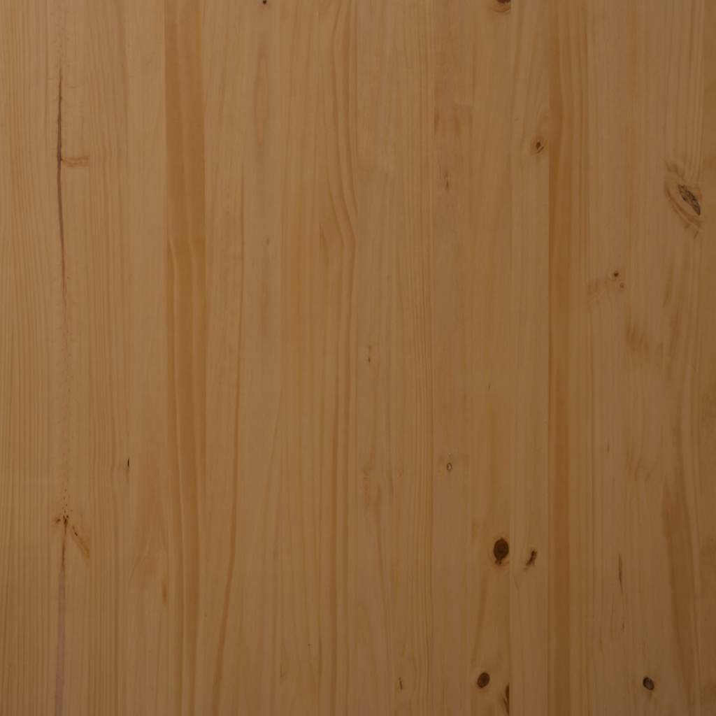 MOSS cabinet with castors and drawers, brown, solid pine