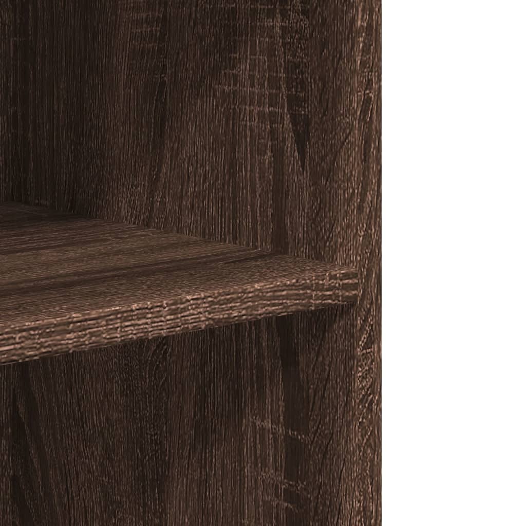 Side table with castors, brown, 55x60x78cm, wood