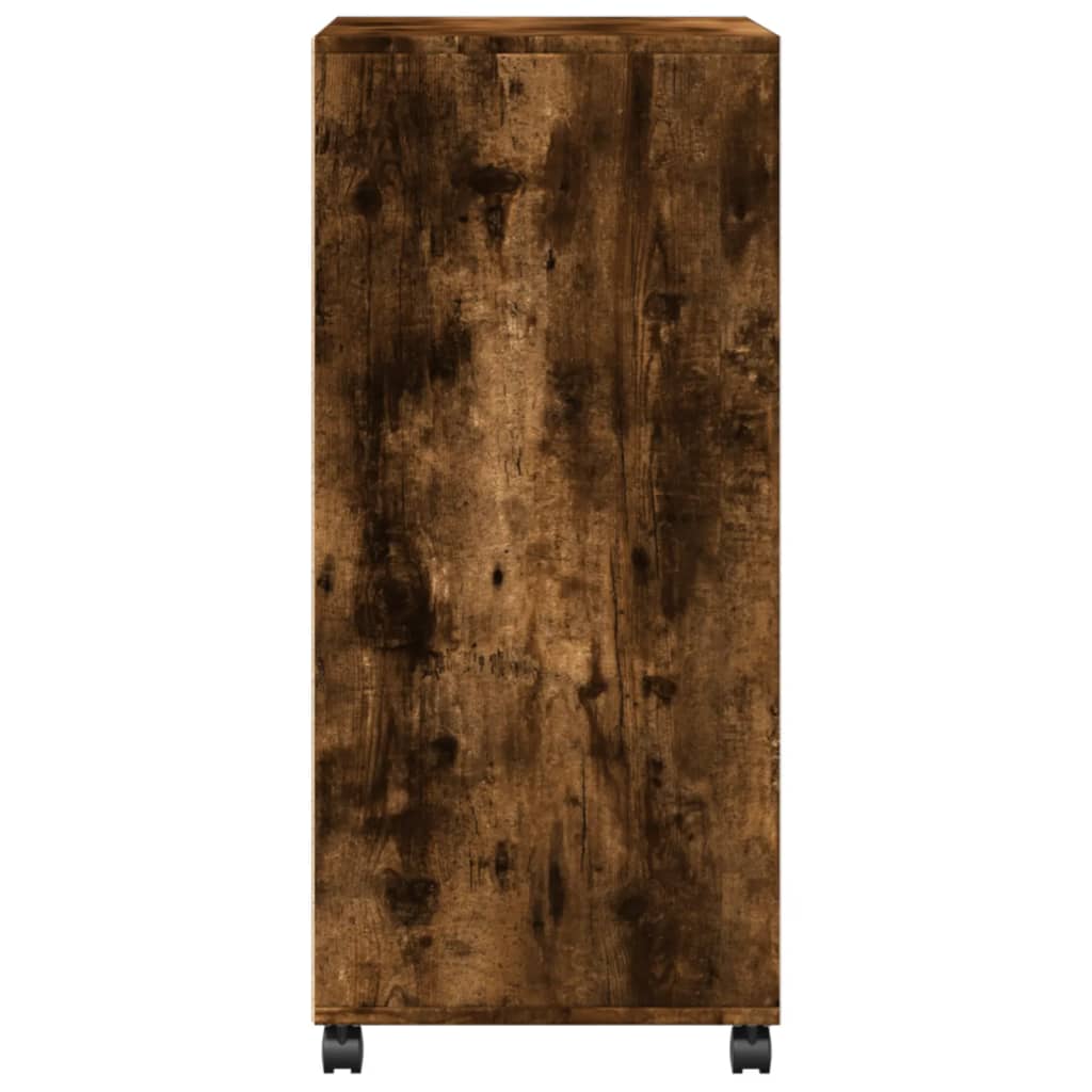 Cabinet with castors, smoky oak, 55x40x91cm, wood