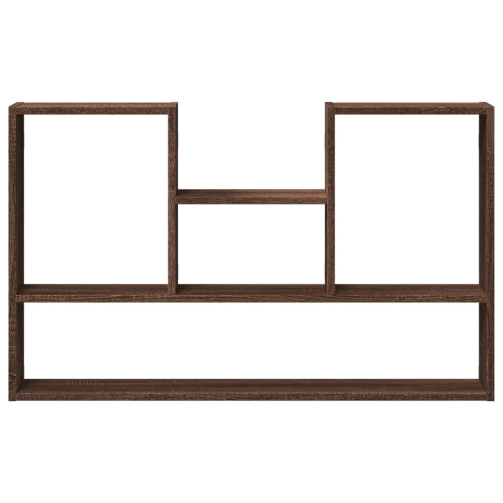 Wall shelf, brown oak, 99x15x60cm, engineered wood