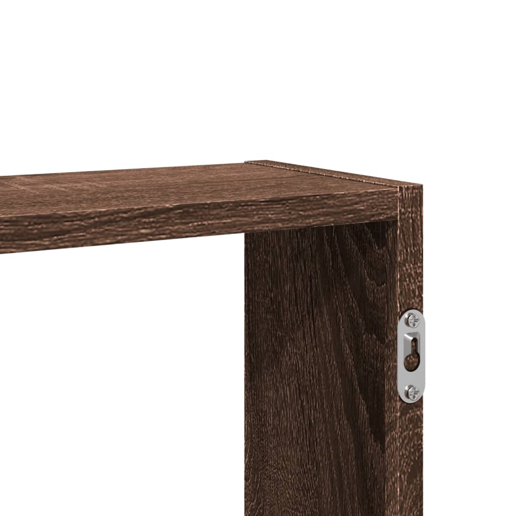 Wall shelf, brown oak, 99x15x60cm, engineered wood