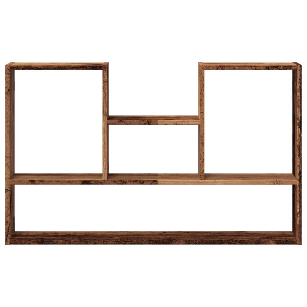 Wall shelf, antique wood, 99x15x60cm, wood