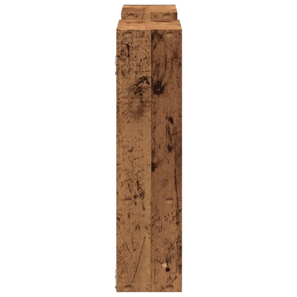 Wall shelf, antique wood, 99x15x60cm, wood