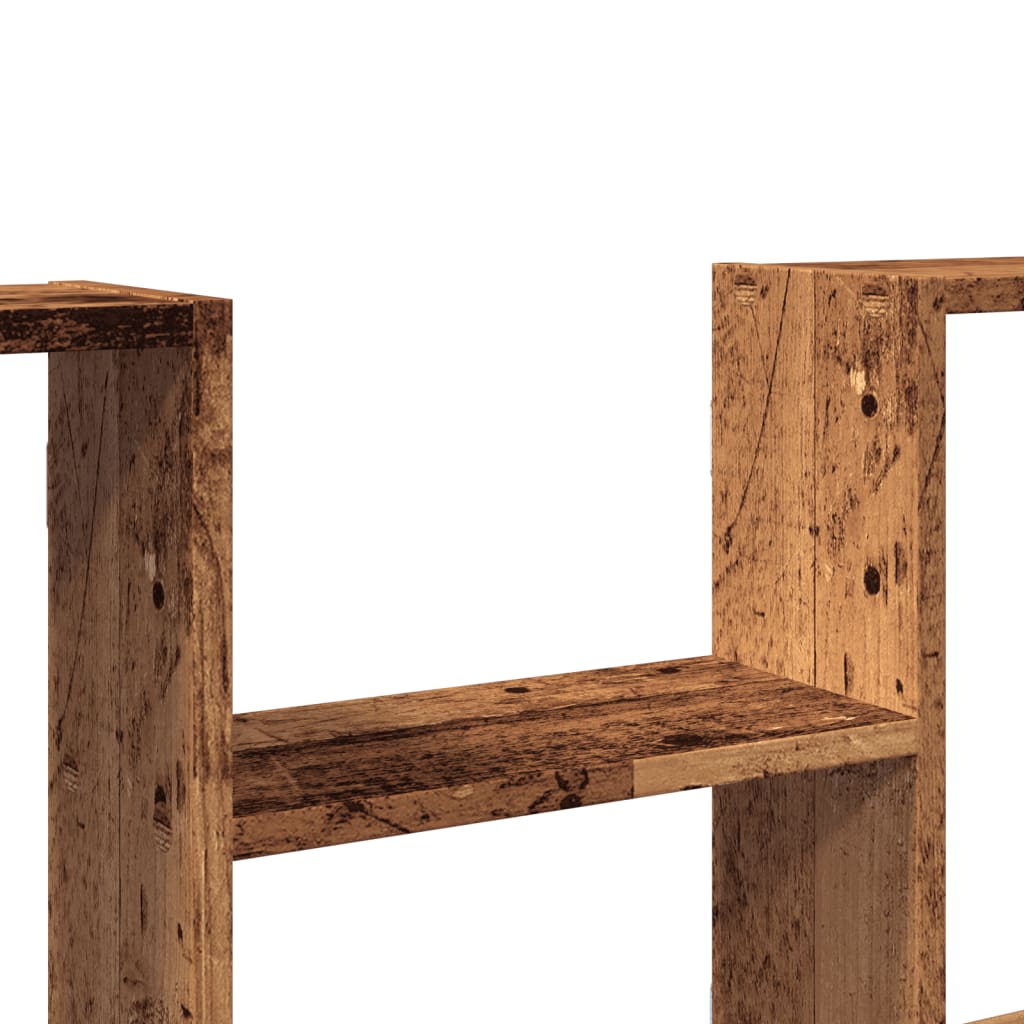 Wall shelf, antique wood, 99x15x60cm, wood