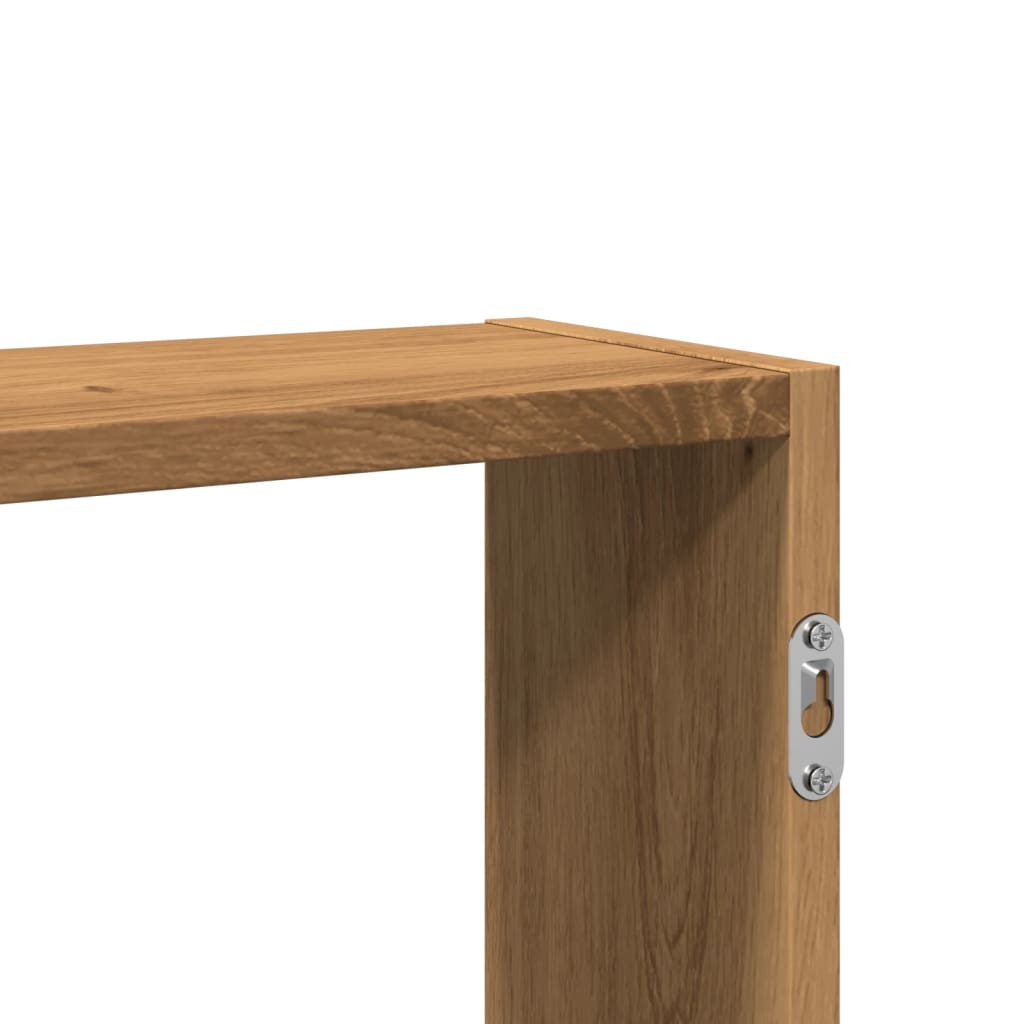 Wall shelf, artisan oak, 99x15x60cm, engineered wood