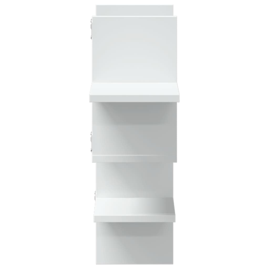 Sienas plaukts, balts, 124,5x18x60,5cm, apstrādāta koksne