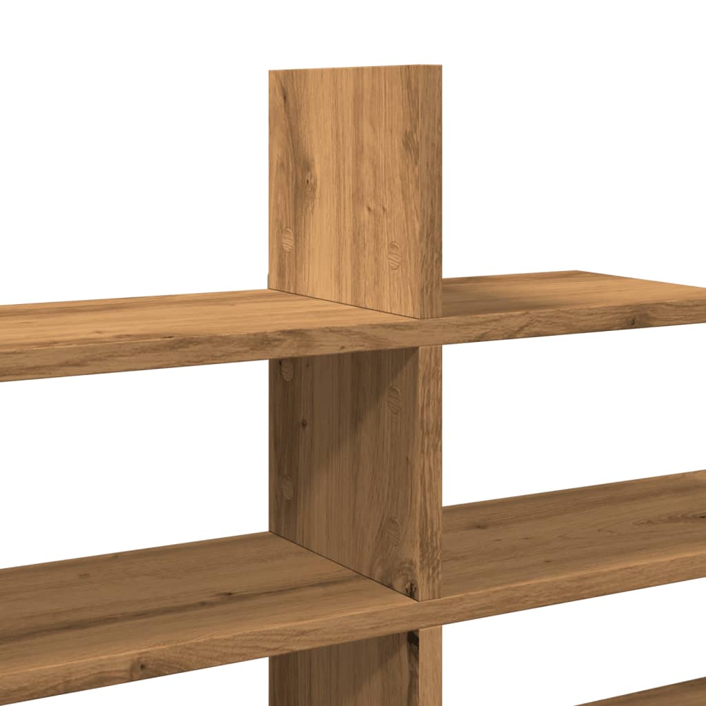 Wall shelf, artisan oak, 124.5x18x60.5cm, wood