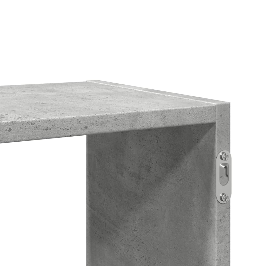 Sienas plaukts, betona pelēks, 100x25x50cm, apstrādāta koksne