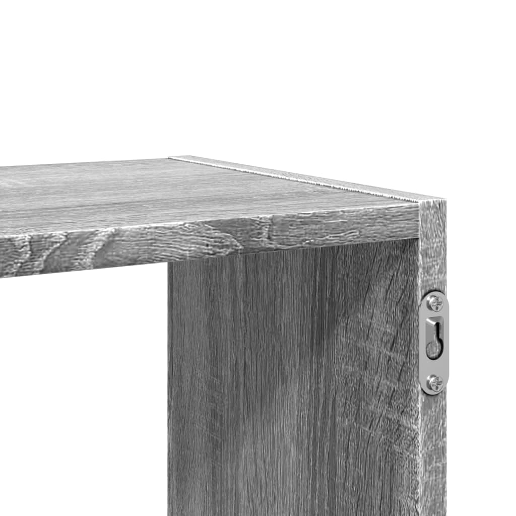 Sienas plaukts, pelēks ozols, 100x25x50cm, apstrādāta koksne