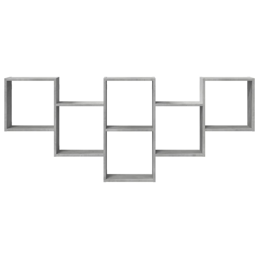 Wall shelf, concrete gray, 159x18x66cm, engineered wood