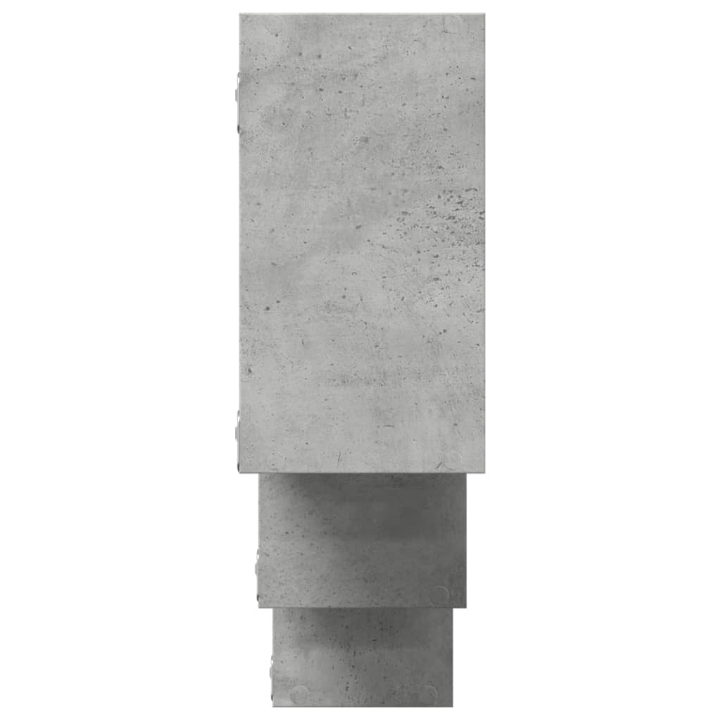 Wall shelf, concrete gray, 159x18x66cm, engineered wood
