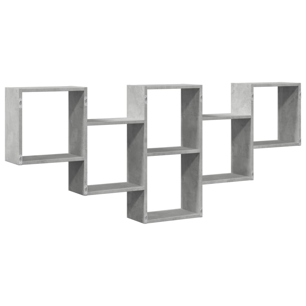 Wall shelf, concrete gray, 159x18x66cm, engineered wood