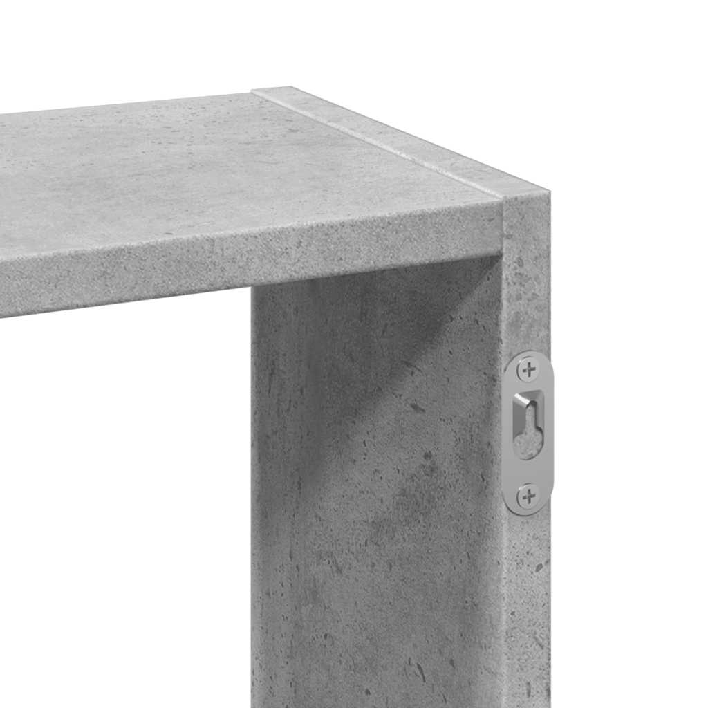 Wall shelf, concrete gray, 159x18x66cm, engineered wood
