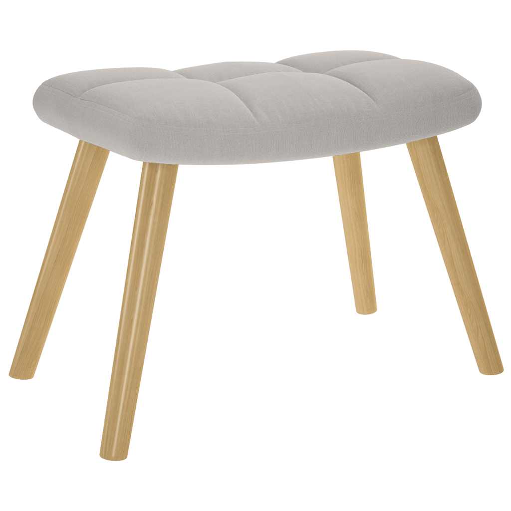Atpalaiduojanti kėdė su Footstool Cloud Grey audiniu