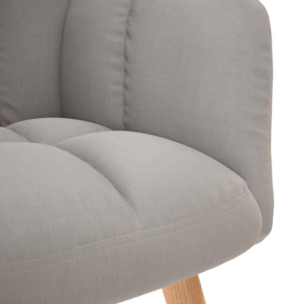 Atpalaiduojanti kėdė su Footstool Cloud Grey audiniu