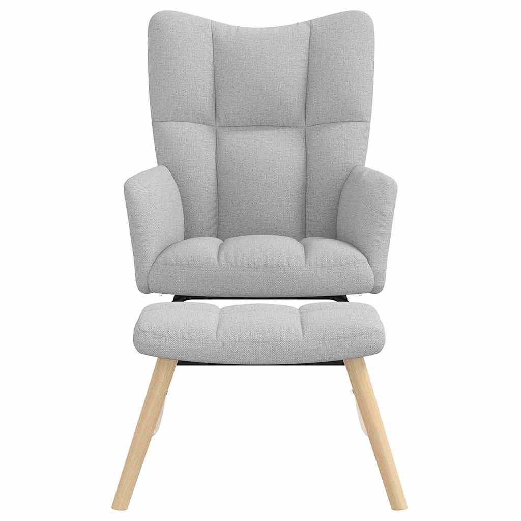 supama kėdė su Footstool Cloud Grey audiniu