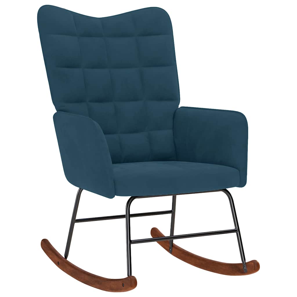 supama kėdė su taburete Blue Velvet