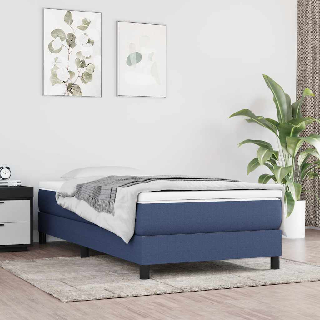 Sprung mattress for children, blue, 80x160cm, fabric