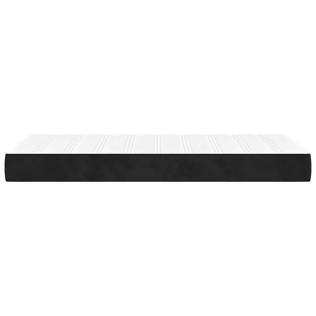 Sprung mattress, black, 100x210x20cm, velvet
