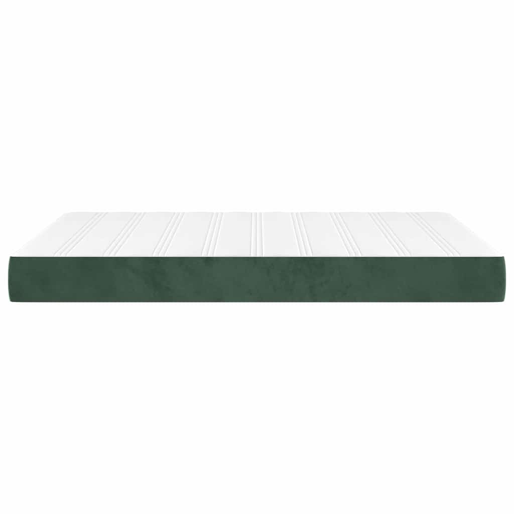 Spring mattress, dark green, 140x210x20cm, velvet