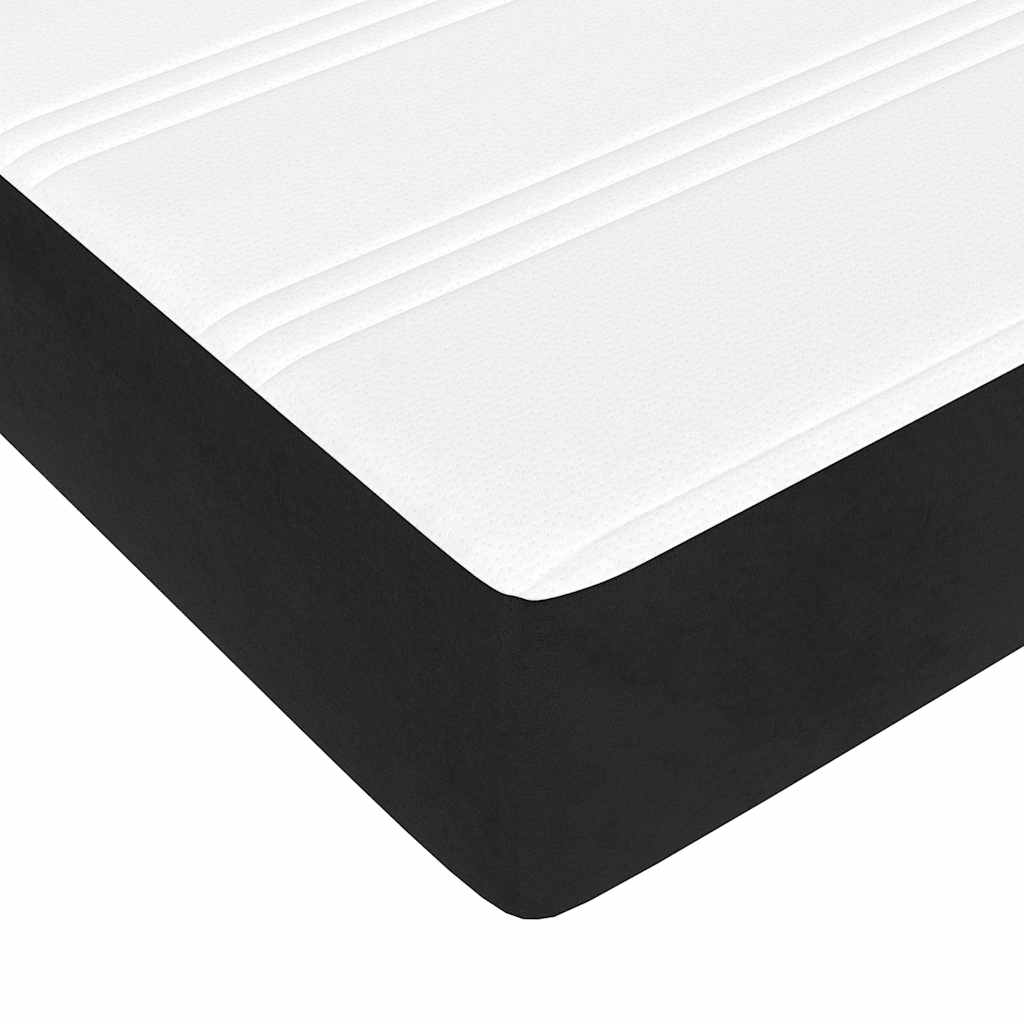 Spring mattress, black, 160x210x20cm, velvet
