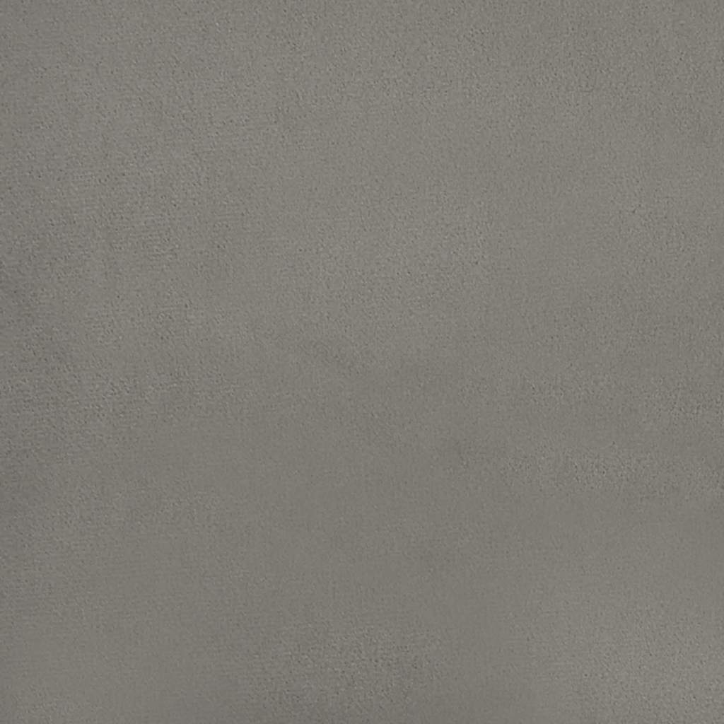 Spyruoklinis čiužinys, šviesiai pilkas, 90x220x20cm, aksomas
