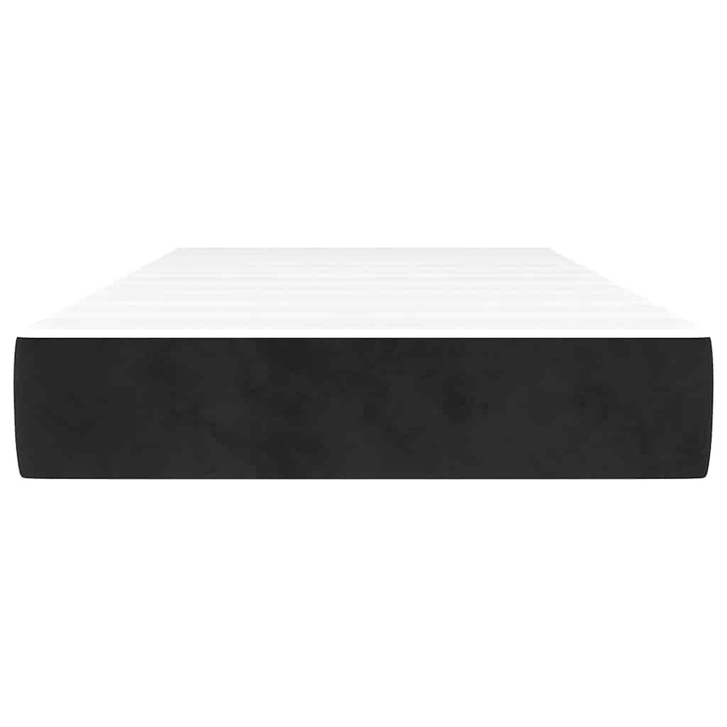 Atsperu matracis, melns, 100x220x20cm, samts