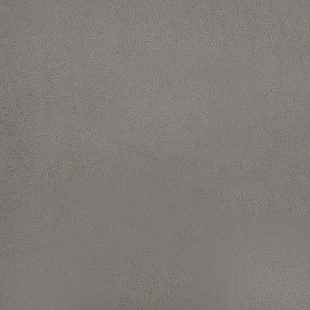 Spyruoklinis čiužinys, šviesiai pilkas, 120x220x20cm, aksomas