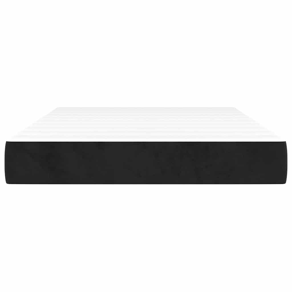 Spring mattress, black, 120x220x20cm, velvet