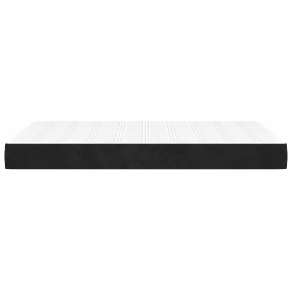 Spring mattress, black, 120x220x20cm, velvet