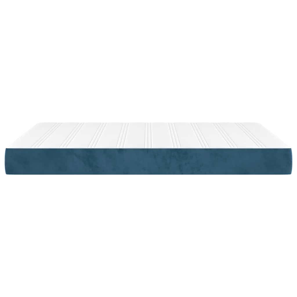 Spring mattress, dark blue, 140x220x20cm, velvet