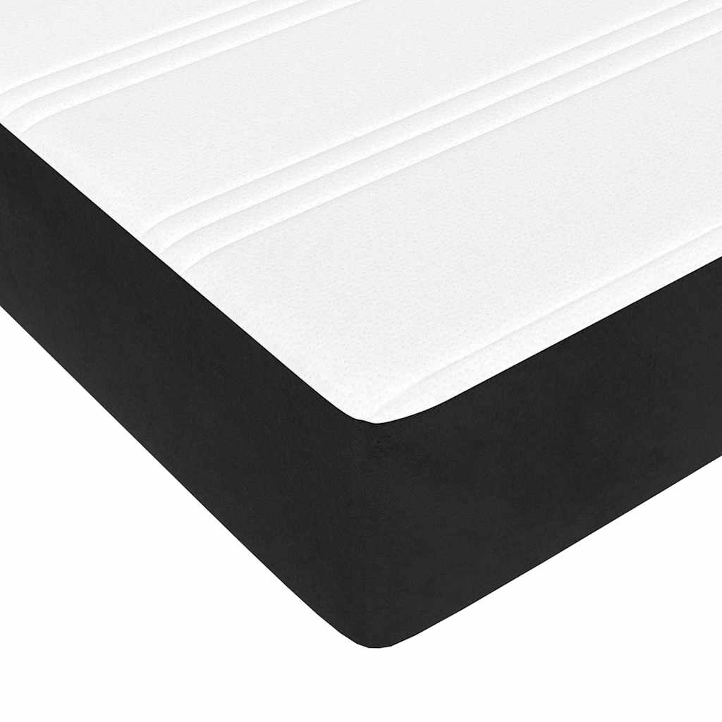 Atsperu matracis, melns, 160x220x20cm, samts