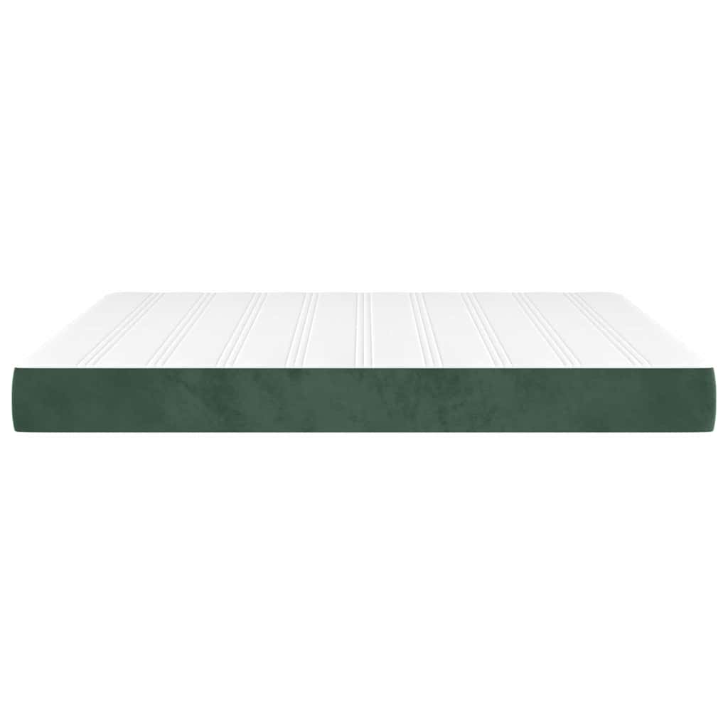 Spring mattress, dark green, 160x220x20cm, velvet
