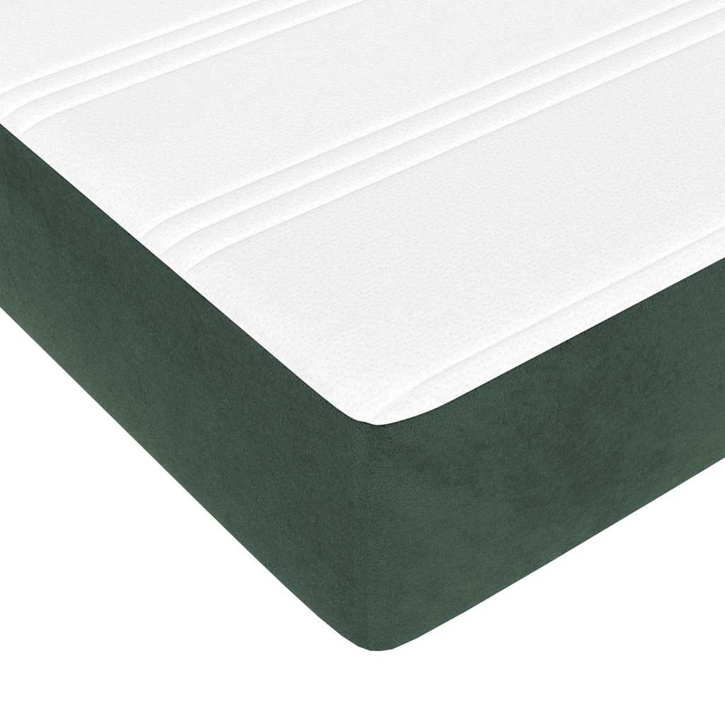 Spring mattress, dark green, 160x220x20cm, velvet