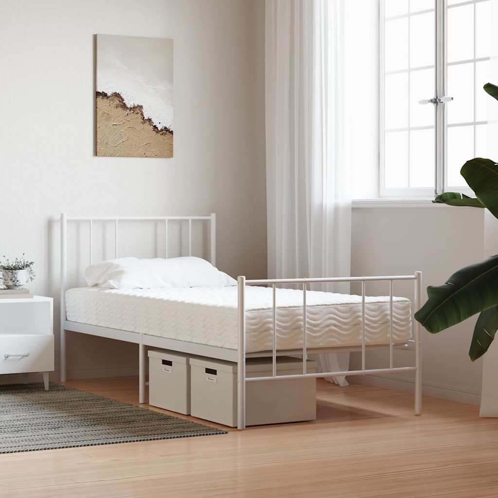 Poroloninis čiužinys, baltos spalvos, 80x210cm, H2/H3 kietumo