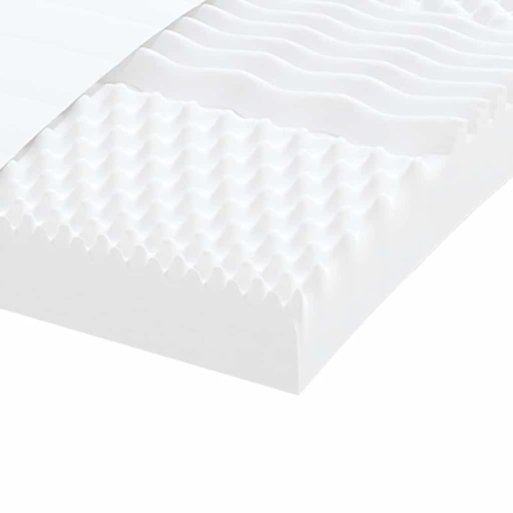 Foam mattress, white, 180x210cm, 20ILD firmness, 7-zone