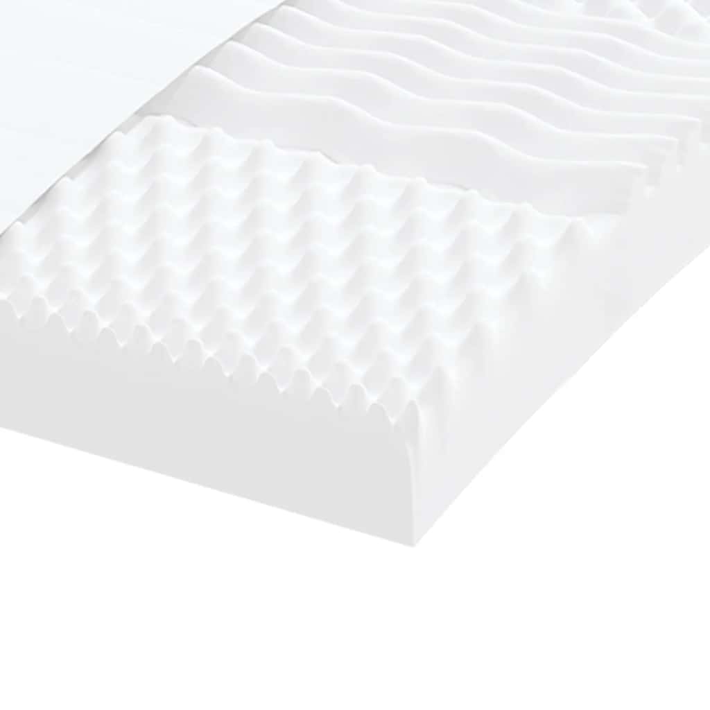Foam mattress, white, 200x210cm, 20ILD firmness, 7-zone