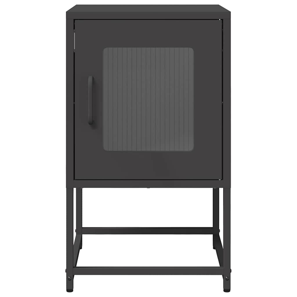 naktinė spintelė juoda 36x39x60,5 cm šaltai valcuotas plienas