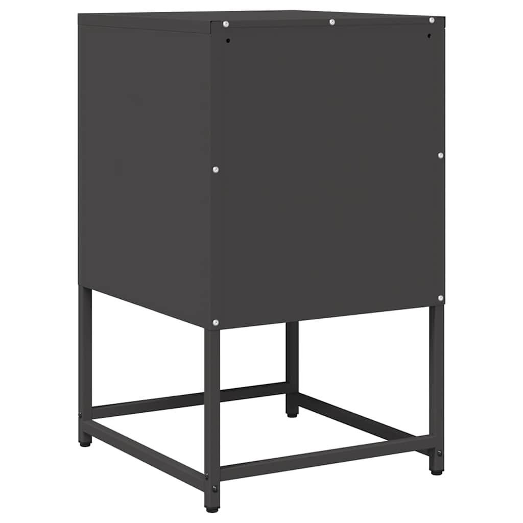 naktinė spintelė juoda 36x39x60,5 cm šaltai valcuotas plienas