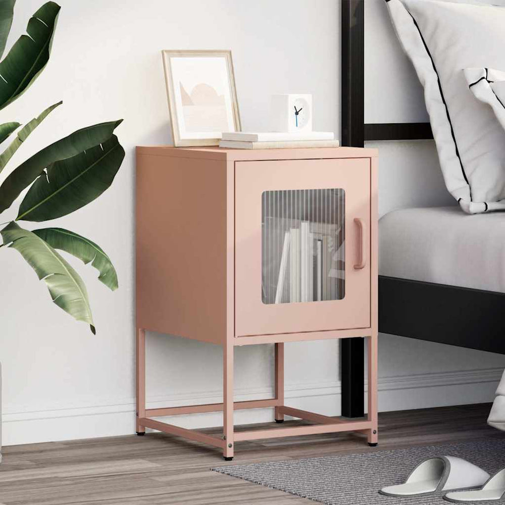 naktinė spintelė rožinė 36x39x60,5 cm šaltai valcuotas plienas
