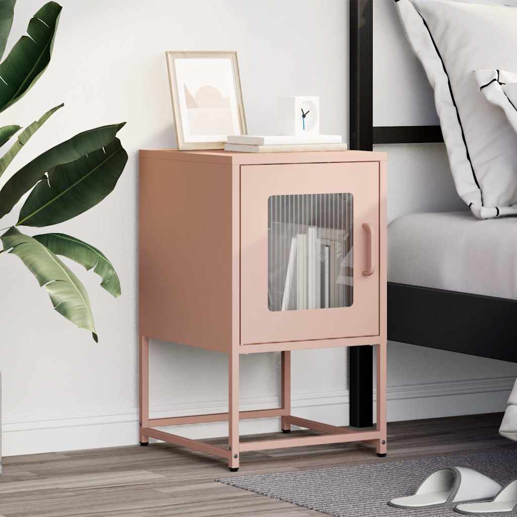 naktinė spintelė rožinė 36x39x60,5 cm šaltai valcuotas plienas