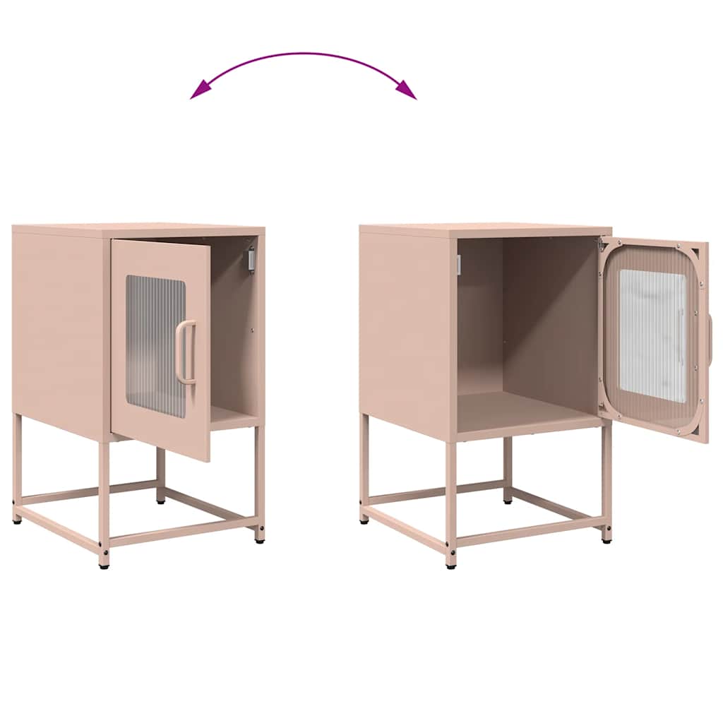 naktinė spintelė rožinė 36x39x60,5 cm šaltai valcuotas plienas