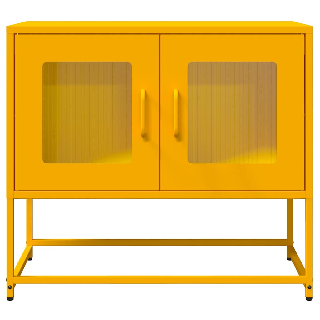 televizoriaus spintelė garstyčių geltona 68x39x60,5 cm