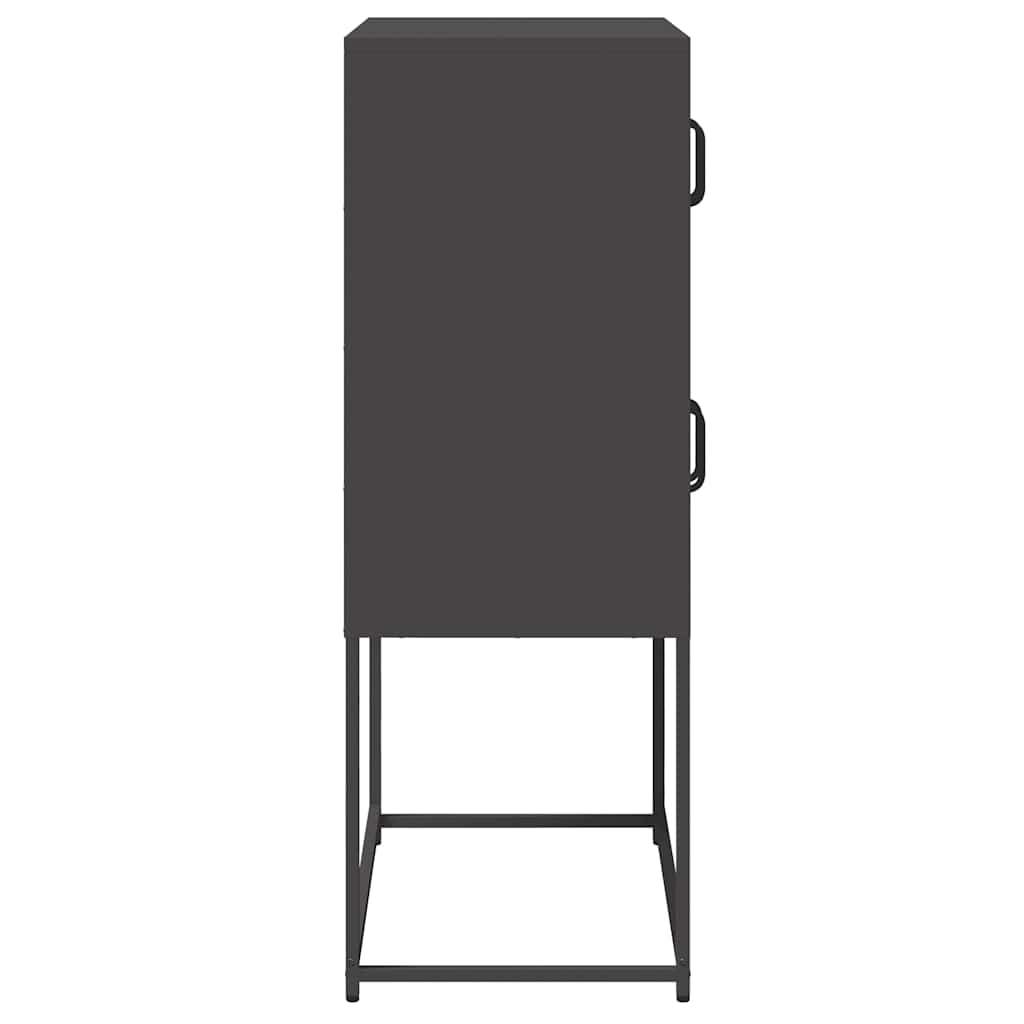 Highboard Black 68x39x107 cm Plienas